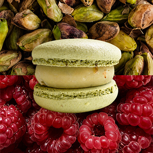 Raspberry & Pistachio Macaron