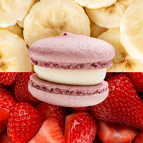 Banana & Strawberry Macaron